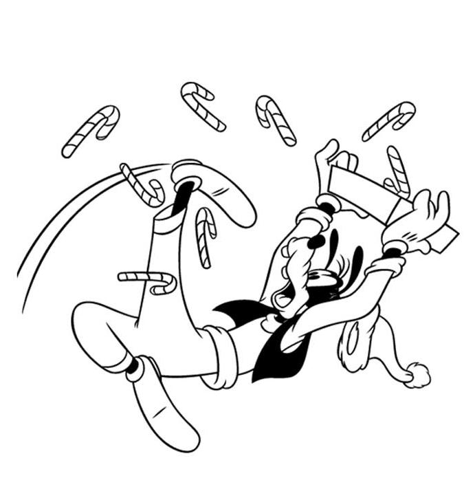 coloriage dingo et les sucreries